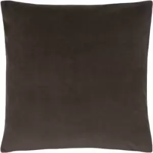 Evans Lichfield Sunningdale Plush Cushion Cover, Truffle, 30 x 50 Cm