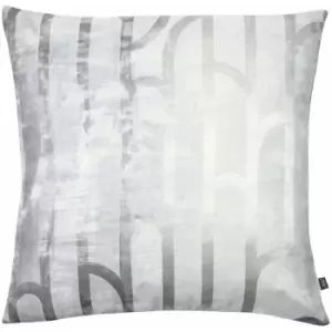 Ashley Wilde Meyer Metalic Jacquard Cushion Cover, Platinum/Silver, 50 x 50 Cm