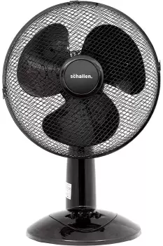 Home & Office Electric 12" 3 Speed Electric Tilt Oscillating Worktop Desk Table Air Cooling Fan in BLACK