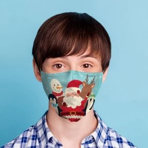 Jingle Bells Christmas Characters Reusable Face Covering - Small