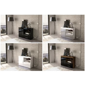 Birlea - Edgeware Living Room Furniture - 1 Door 2 Drawer Sideboard - White