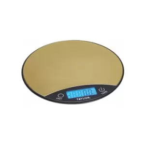 Black & Brass 5kg Digital Dual Kitchen Scale - Taylor Pro