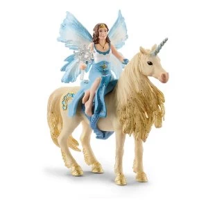 SCHLEICH Bayala Eyela Riding on Golden Unicorn Toy Figures