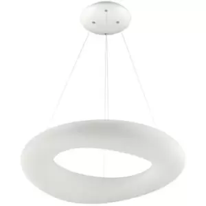 Zumaline Lima Integrated LED Pendant Ceiling Light, White, 4000K, 1900Lm