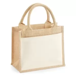 Westford Mill Pocket Jute Gift Bag (One Size) (Natural)