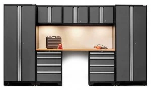 Newage Products Bold 3.0 8 piece Garage Cabinet Set Grey