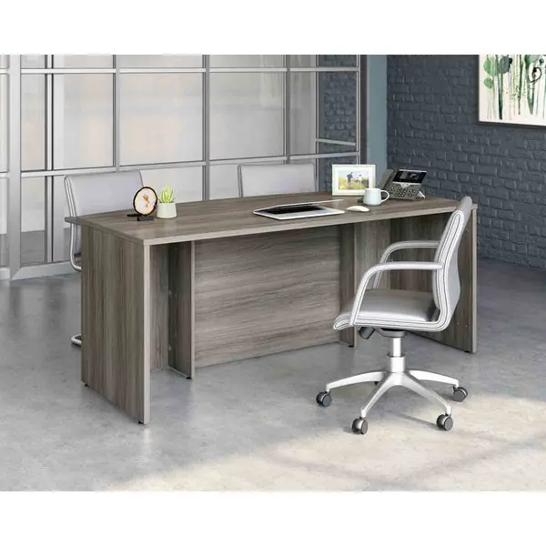 Affiliate Bow Front Office Desk 1800 x 900mm Hudson Elm Finish - 5427468 -