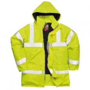Biz Flame Hi Vis Flame Resistant Rain Jacket Yellow L
