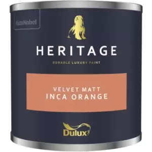 Dulux Heritage Velvet Matt Inca Orange Matt Emulsion Paint 125ml