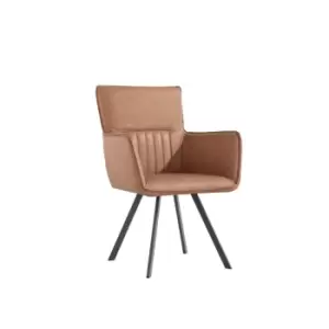 Kettle Interiors Carver Chair In Tan With Angular Legs