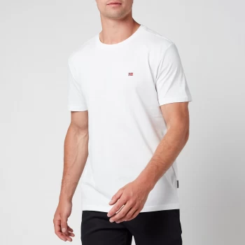 Napapijri Mens Salis Crewneck T-Shirt - White - L