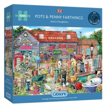 Gibsons - Pots and Penny Farthings Jigsaw Puzzle - 1000 Pieces