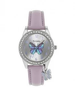 Tikkers Tikkers Butterfly Dial Butterfly Charm Strap Watch