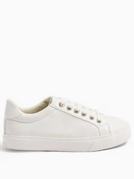 Topshop Camden Lace Up Trainers - White, Size 4, Women