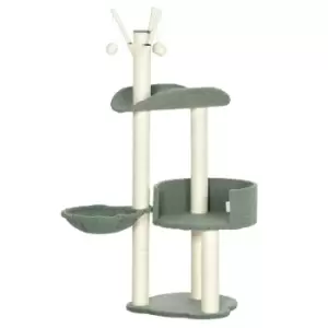 PawHut Cat Tree Climbing Tower for Indoor Cats - Green