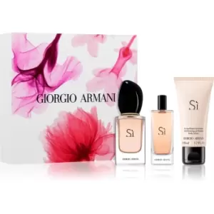 Giorgio Armani Si Gift Set 50ml Eau de Parfum + 50ml Body Lotion + 15ml EDP