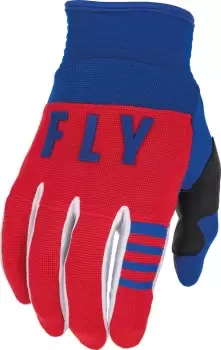 Fly Racing F-16 Motocross Gloves, white-red-blue, Size 2XL, white-red-blue, Size 2XL
