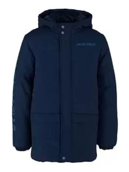 Jack Wills Boys Outline Padded Coat - Navy, Size Age: 14-15 Years