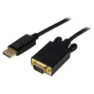 StarTech 10ft DisplayPort to VGA Adapter Converter Cable - DP to VGA 1920x1200 - Black