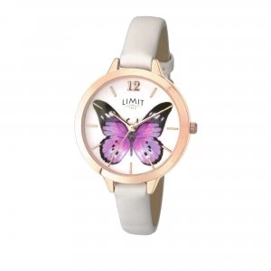 Limit Ladies Gold Plated Leather Strap Watch