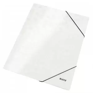Leitz WOW 3 Flap Folder A4 250 Sheet Capacity Pearl White - Outer