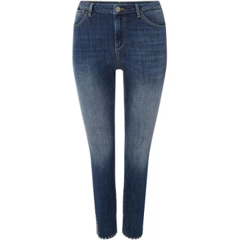 Label Lab Studded Hem Skinny Jeans - Blue