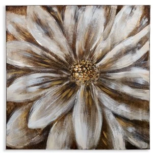 Arthouse Brushed Metal Flower Canvas