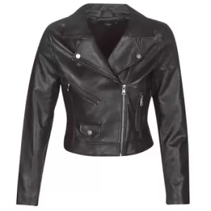 Only ONLENYA womens Leather jacket in Black - Sizes S,M,L,XL,XS,UK 6,UK 8,UK 10,UK 12,UK 14