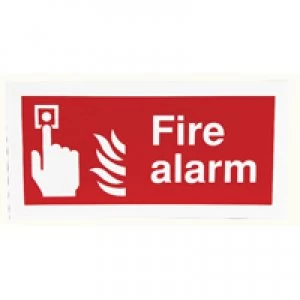 Blick Safety Sign Fire Alarm 100x200mm Self-Adhesive F90AS