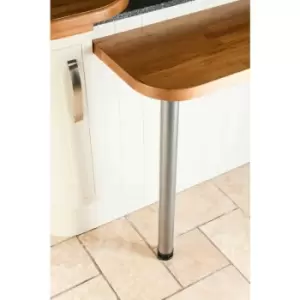 Rothley - Pewter Stainless Steel Table & Worktop Leg 870mm x 60mm - Grey