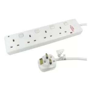 Spire RB-03-4GANGSWD power extension 3m 4 AC outlet(s) Indoor White