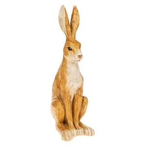 Country Hare Watching Large Ornament. Dimensions 31cm x 10cm