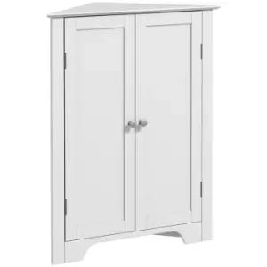 kleankin Corner Bathroom Cabinet Freestanding Bathroom Storage Unit W/Adjustable
