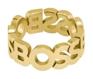 BOSS 1580446M Mens Kassy Ring Gold IP Stainless Jewellery
