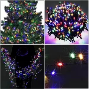 Light Chain 700 LED 14 m Coloured for Outside and Inside with 8 Light Functions Multicoloured Christmas Tree Decorations