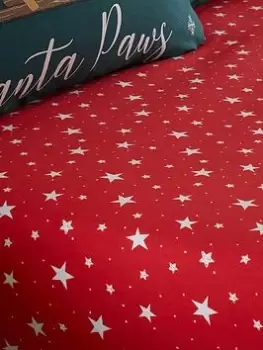 Catherine Lansfield Bedroom Christmas Stars Fitted Sheet Toddler Bed - Multi