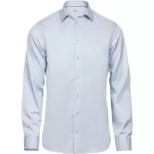 Tee Jays Mens Luxury Slim Fit Long Sleeve Oxford Shirt (S) (Light Blue)