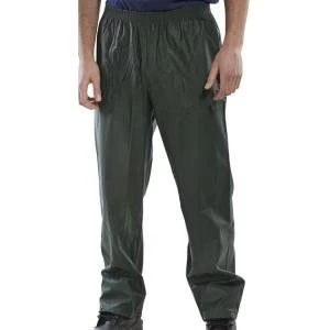 B Dri Weatherproof Super Trousers M Olive Green Ref SBDTOM Up to 3 Day