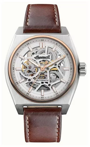 Ingersoll I14302 The Vert Automatic (43mm) Silver Skeleton Watch
