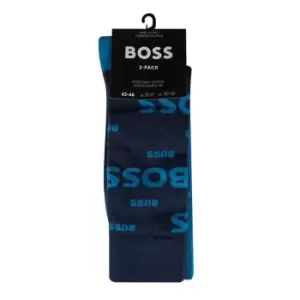 Boss 2 Pack Logo Socks - Blue