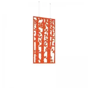 Piano Chords acoustic patterned hanging screens in orange 1200 x 600mm