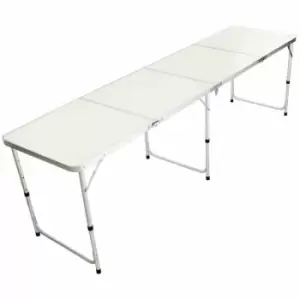 8ft Folding Outdoor Camping Kitchen Extending Work Top Table - Oypla