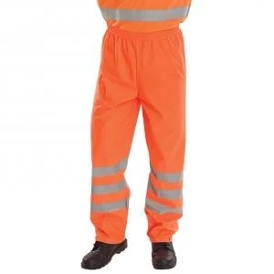 BSeen Over Trousers PU Hi Vis Reflective M Orange Ref PUT471ORM Up to