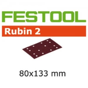 Festool Rubin 2 StickFix Sanding Sheets for Wood 80 x 133mm 80mm x 133mm 80g Pack of 50