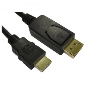 Spire DisplayPort Male To HDMI Male Converter 1 Metre Black
