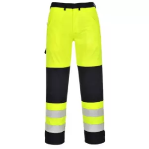 Biz Flame Hi Vis Multi-Norm Flame Resistant Trousers Yellow / Navy M