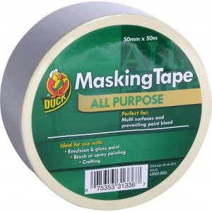 Duck Tape Trade All Purpose Masking Tape White 50mm 50m