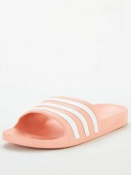 Adidas Adilette Aqua - Pink/White, Size 10, Men