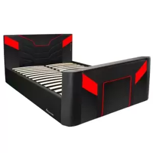 X Rocker Cerberus Double Side Lift Ottoman TV Gaming Bed, Red Black