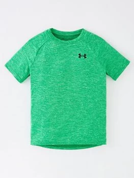 Boys, Under Armour Tech 2.0 T-Shirt - Green/Black, Size S=7-8 Years